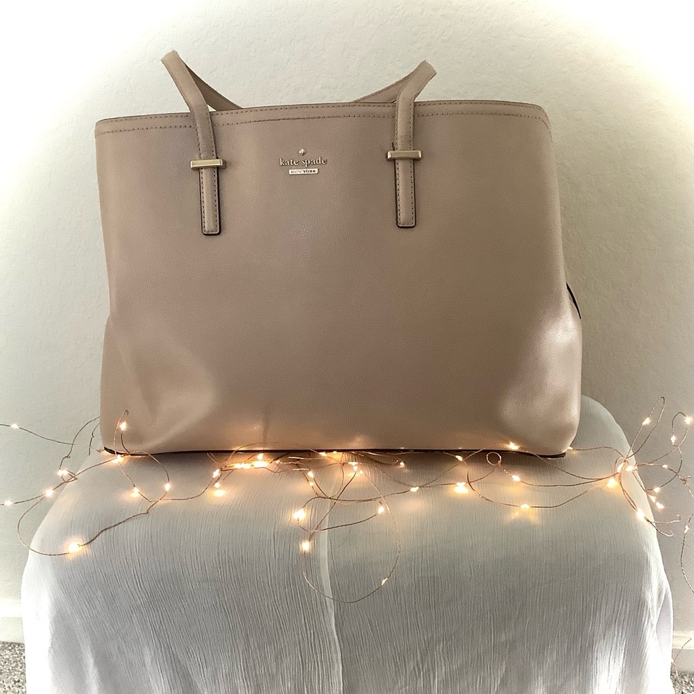 Kate Spade Taupe Leather Tote